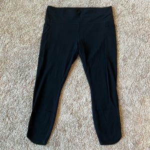 Athleta black laser cut 7/8 leggings